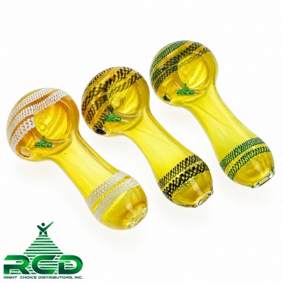 GLASS PIPE GOLD/ SILVER FUMED GP3143 1CT